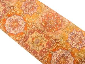 華紋に更紗模様織り出し袋帯